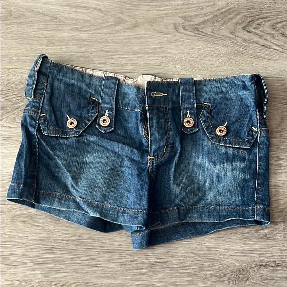 Z. Cavaricci Blue Jean Shorts with Cuffed Hems